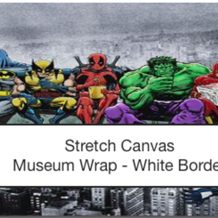 Justice League Canvas Custom Framed Art Level Frames