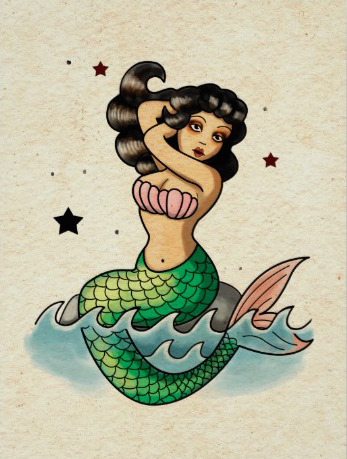 Old School Mermaid by Daisy O.