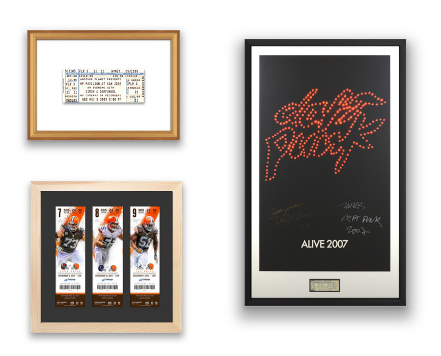 Custom Framed Ticket Stubs