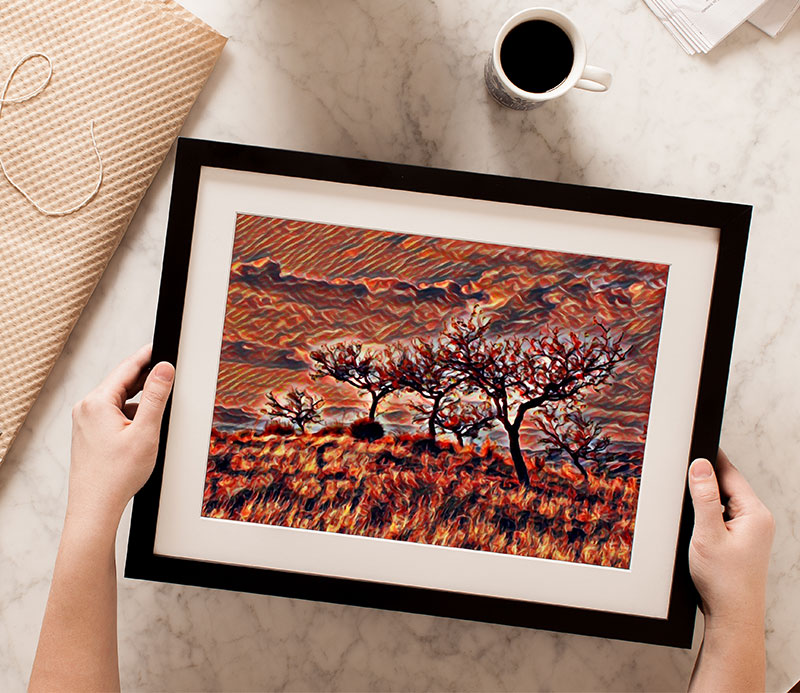 neural artwork with Level Frames