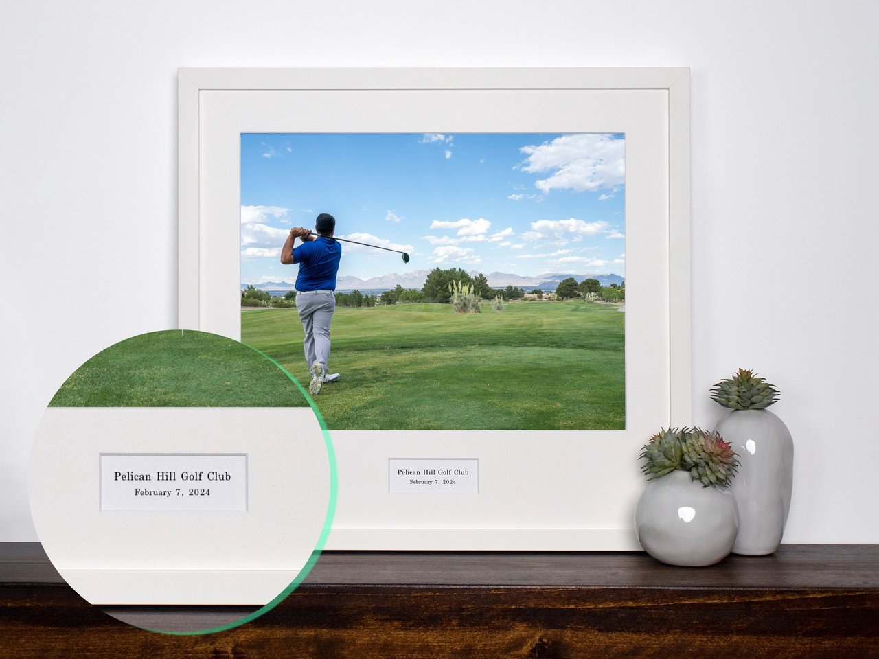 Personalized framed photos with custom text