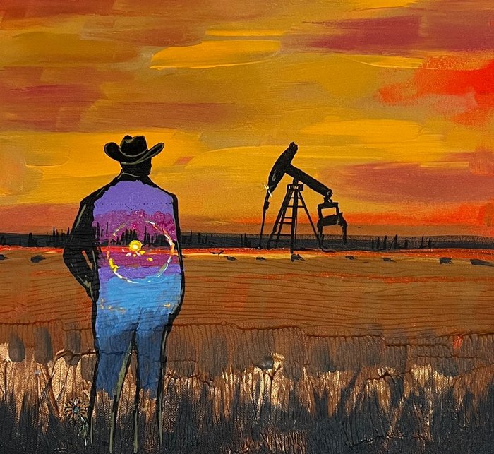 Black Gold - custom framed artwork